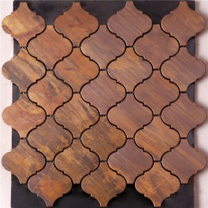 Starožitné backsplash mozaikové dlaždice z měděné lucerny