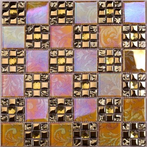 HDT15 konkurenční ceny duhové skleněné mozaikové dlaždice