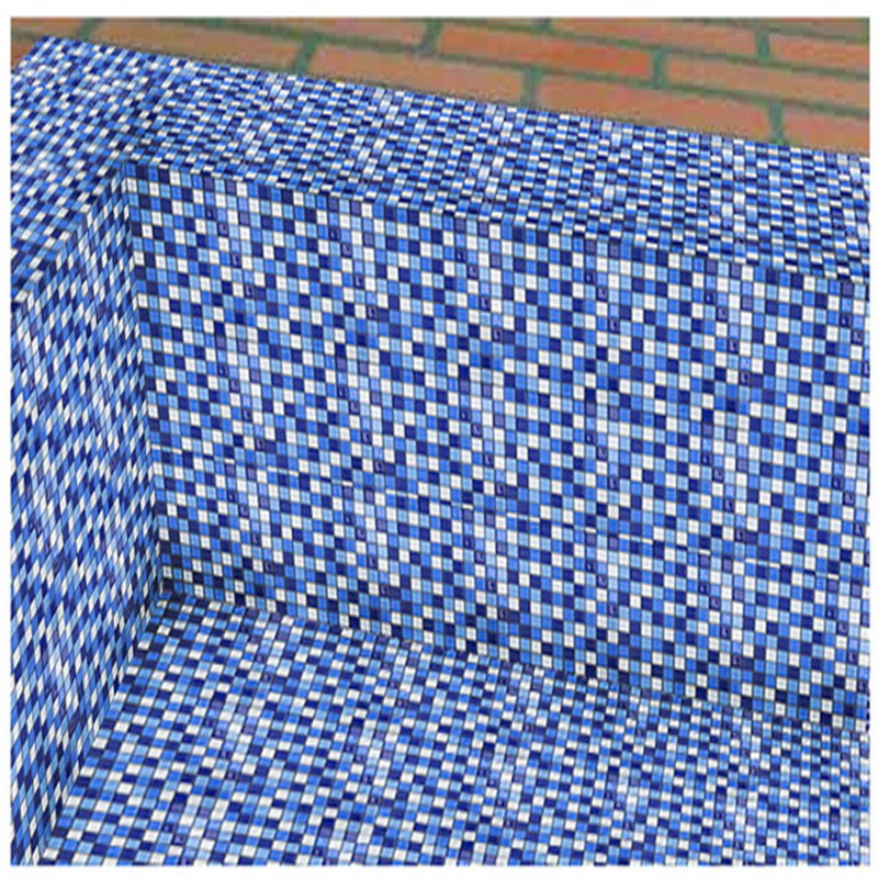 HXB104 Protiskluzové čtvercové skleněné mozaikové dlaždice pro levný bazén mozaikové dlaždice modrý
