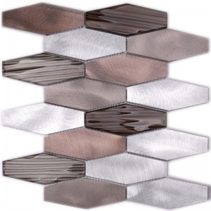 Kovové hliníkové slitiny Dlaždice Smíšené skleněné mozaikové dlaždice