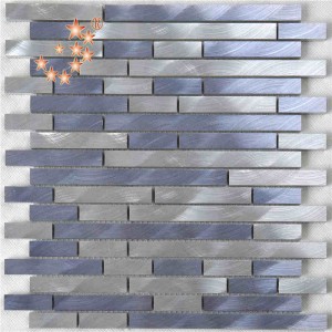 Smíšené barvy stříbrná fialová páska hliníková kovová mozaika nástěnné dlaždice kuchyně Splashback