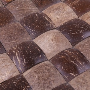 Starožitné přírodní leštěné náměstí kokosové skořápky mozaika dekorativní obklady