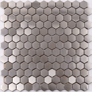 Prvotřídní vysoce kvalitní šestihranná nerezová kovová mozaiková kuchyňská stříkající zadní dlaždice